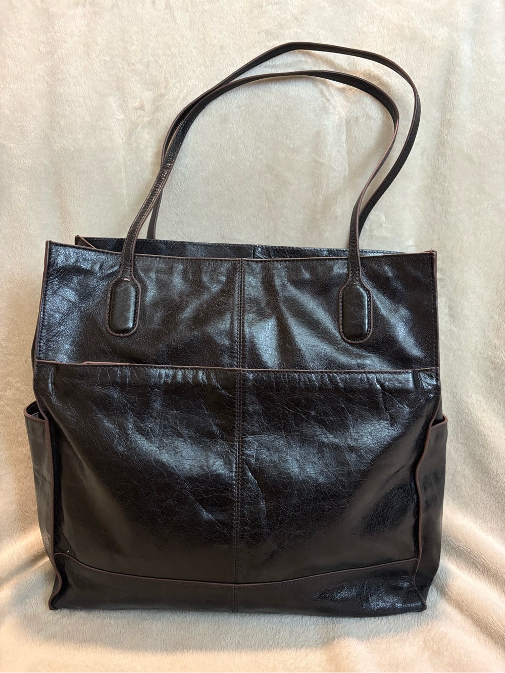 HOBO Black Leather Shoulder Tote